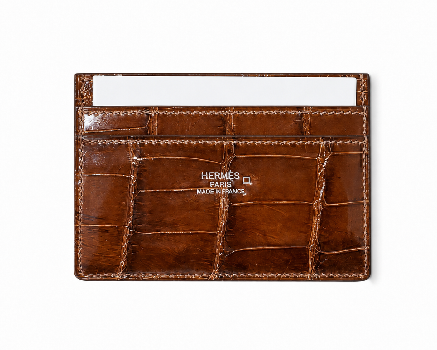 Hermès Crocodile Leather Card Holder