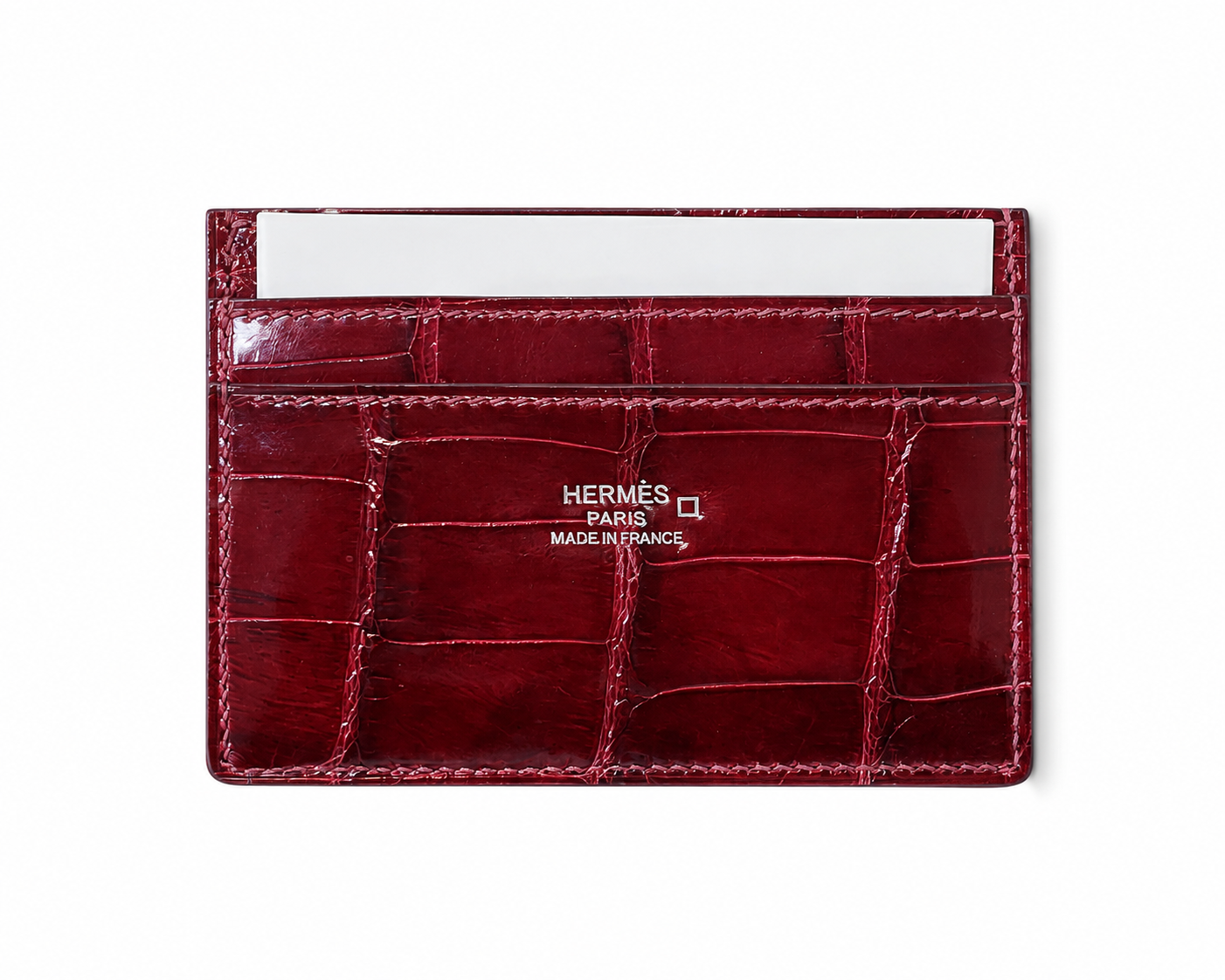 Hermès Crocodile Leather Card Holder