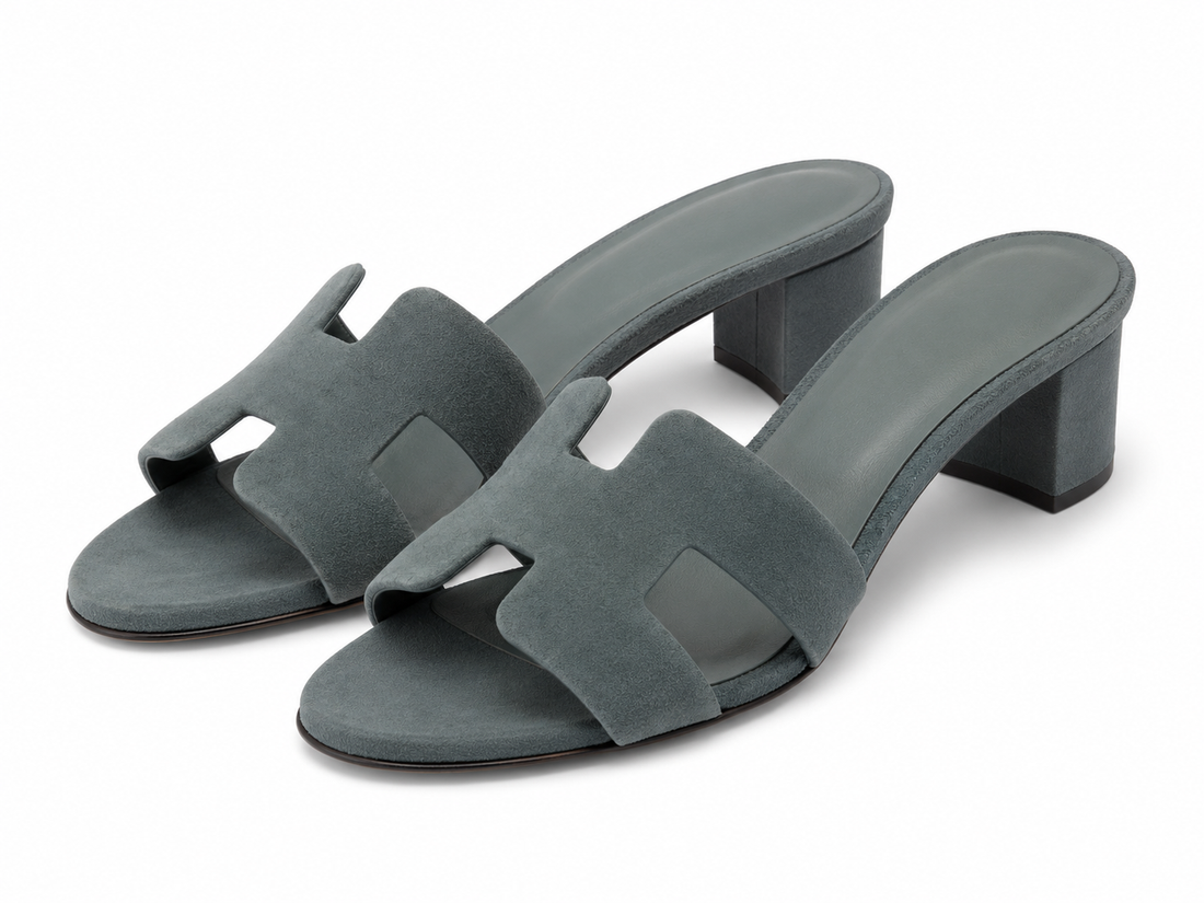 Xbrandat Oasis Sandal – Tundra Green Suede Goatskin