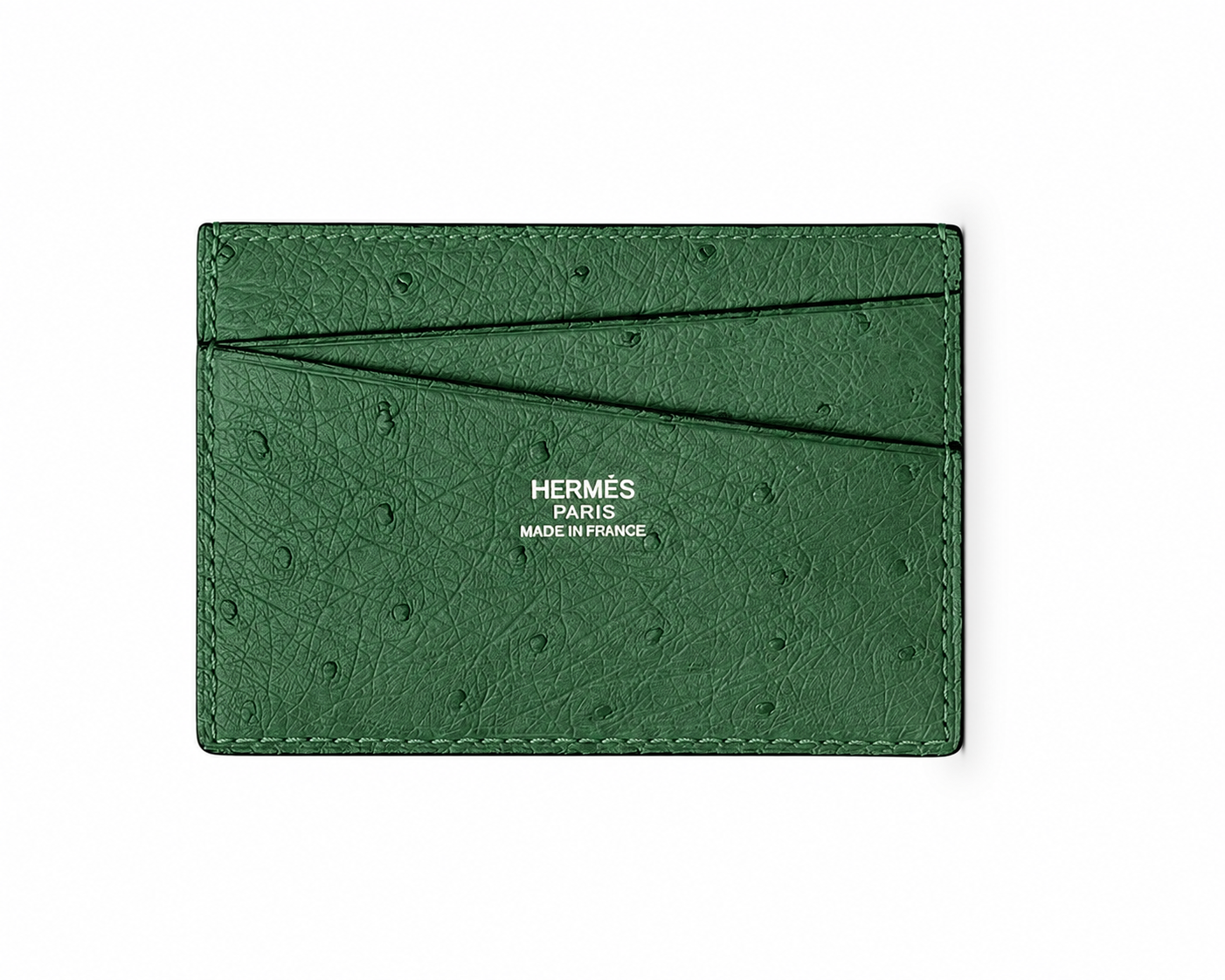 Hermès Ostrich Leather Card Holder