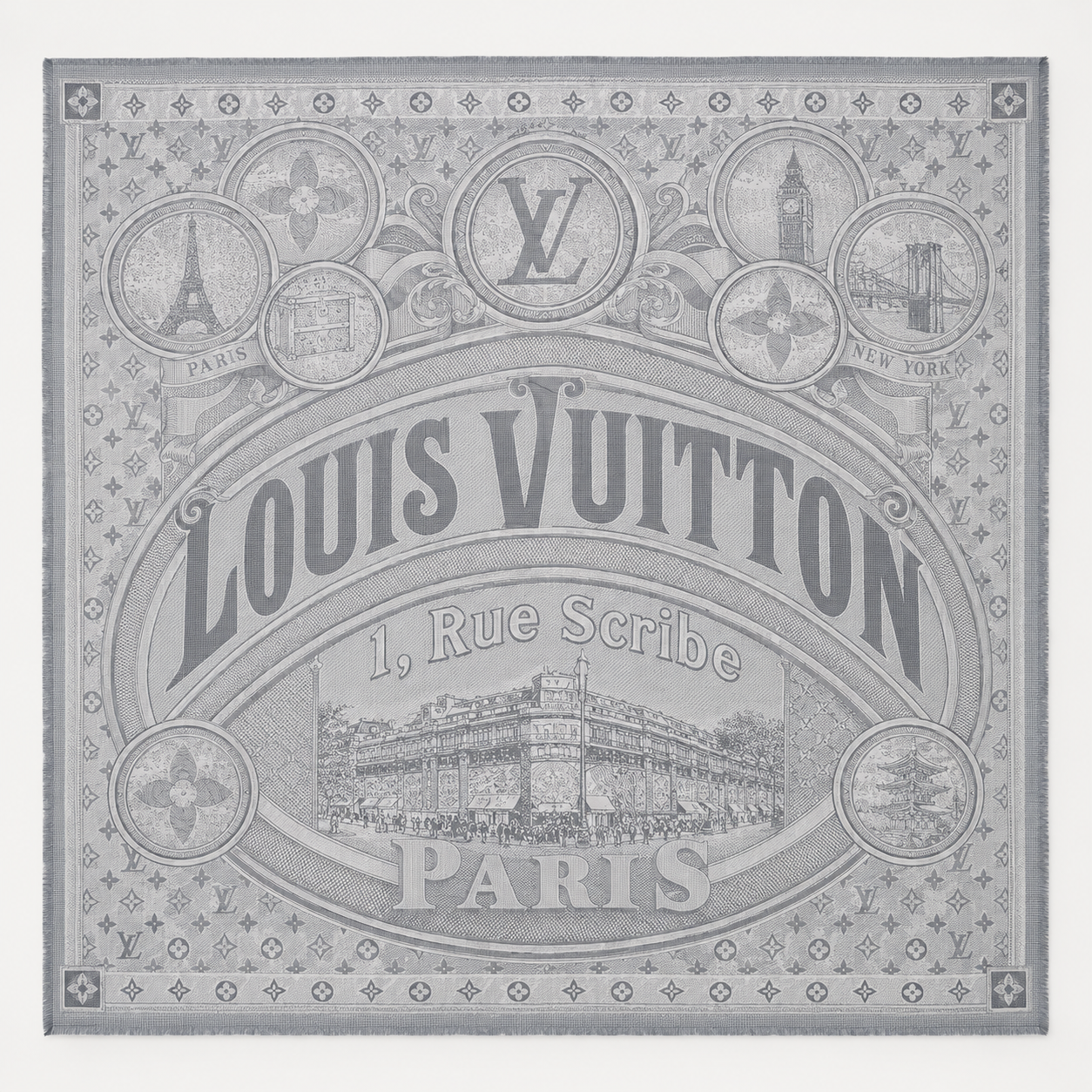 Xbrandat 1 Rue Scribe Monogram Shawl