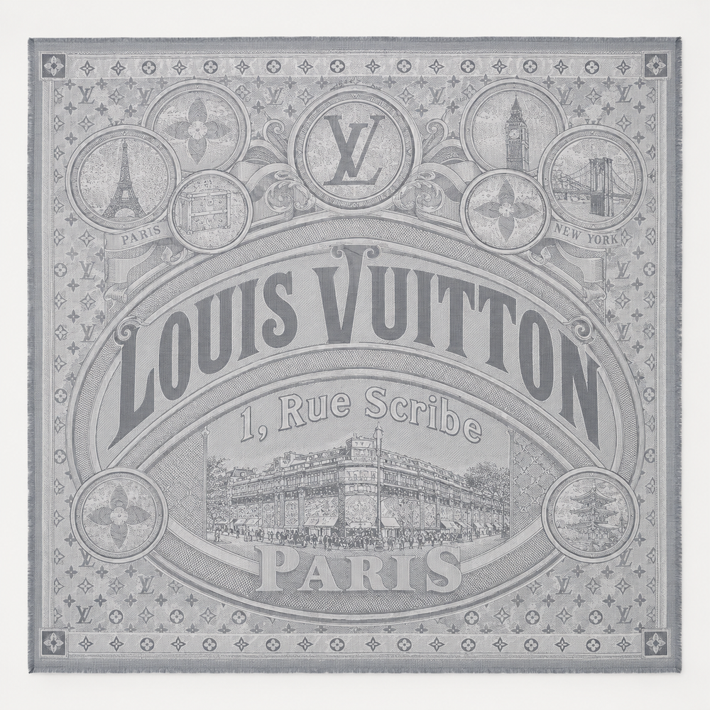 Xbrandat 1 Rue Scribe Monogram Shawl