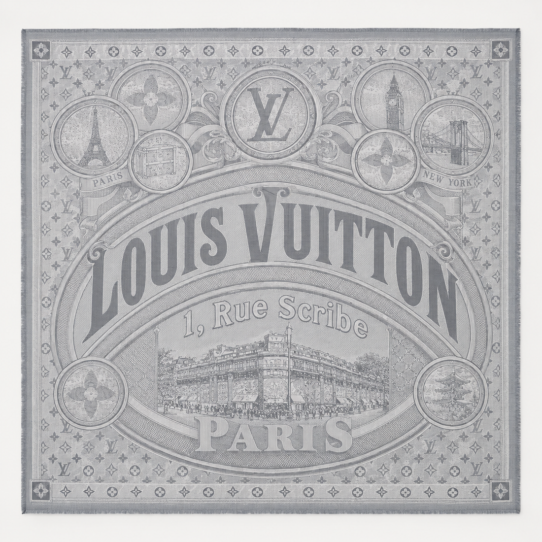 Xbrandat 1 Rue Scribe Monogram Shawl