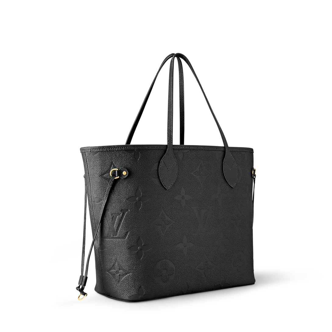 حقيبة توت إكس براندات Neverfull MM من جلد Monogram Empreinte – أسود
