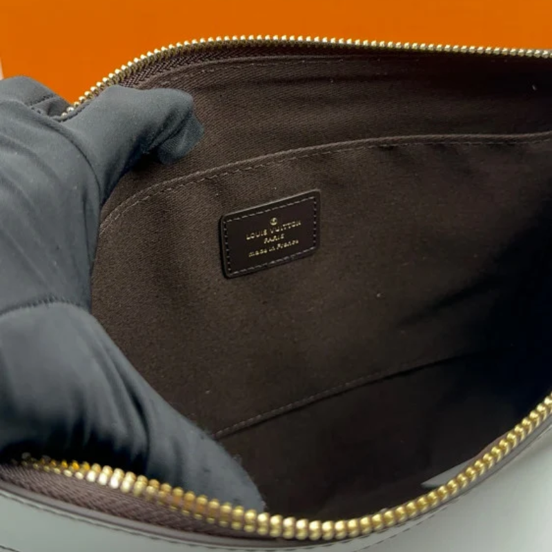 Louis Vuitton Brown Floral Pouch