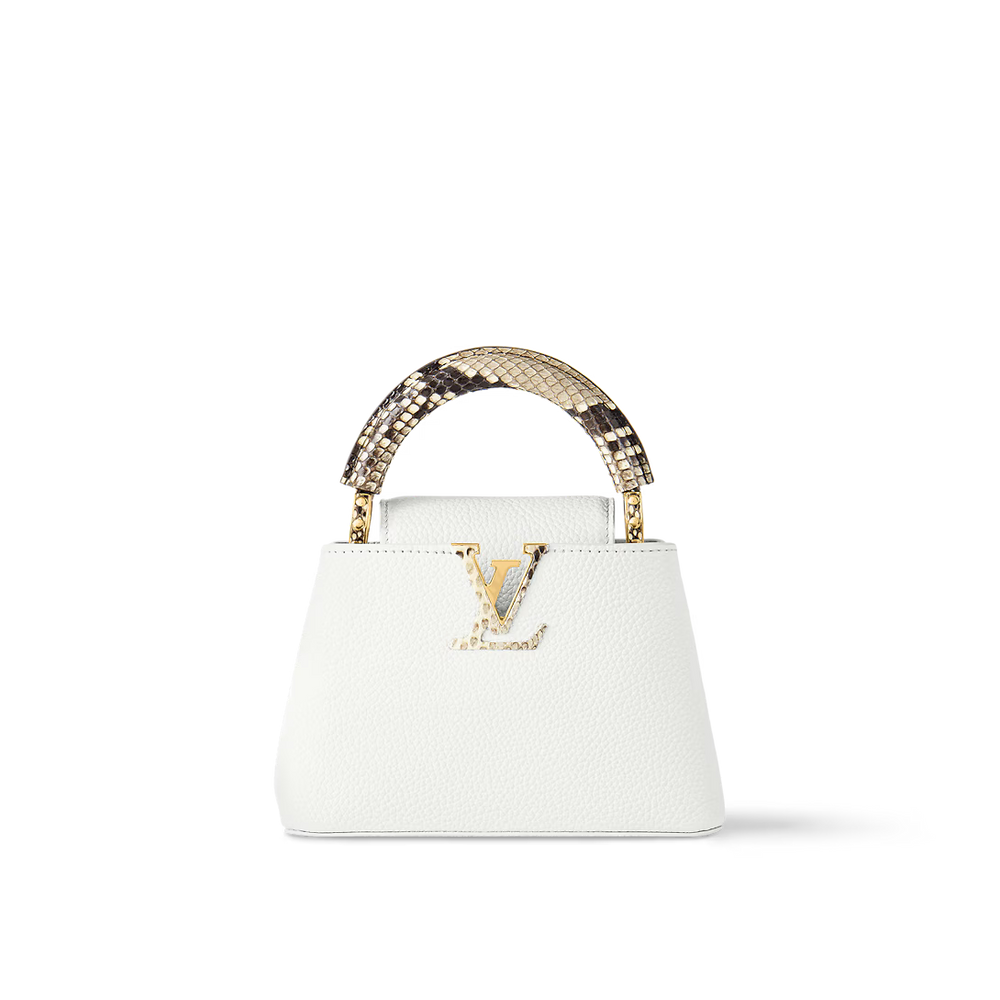 Xbrandat Leather and Python Capucines Mini Bag