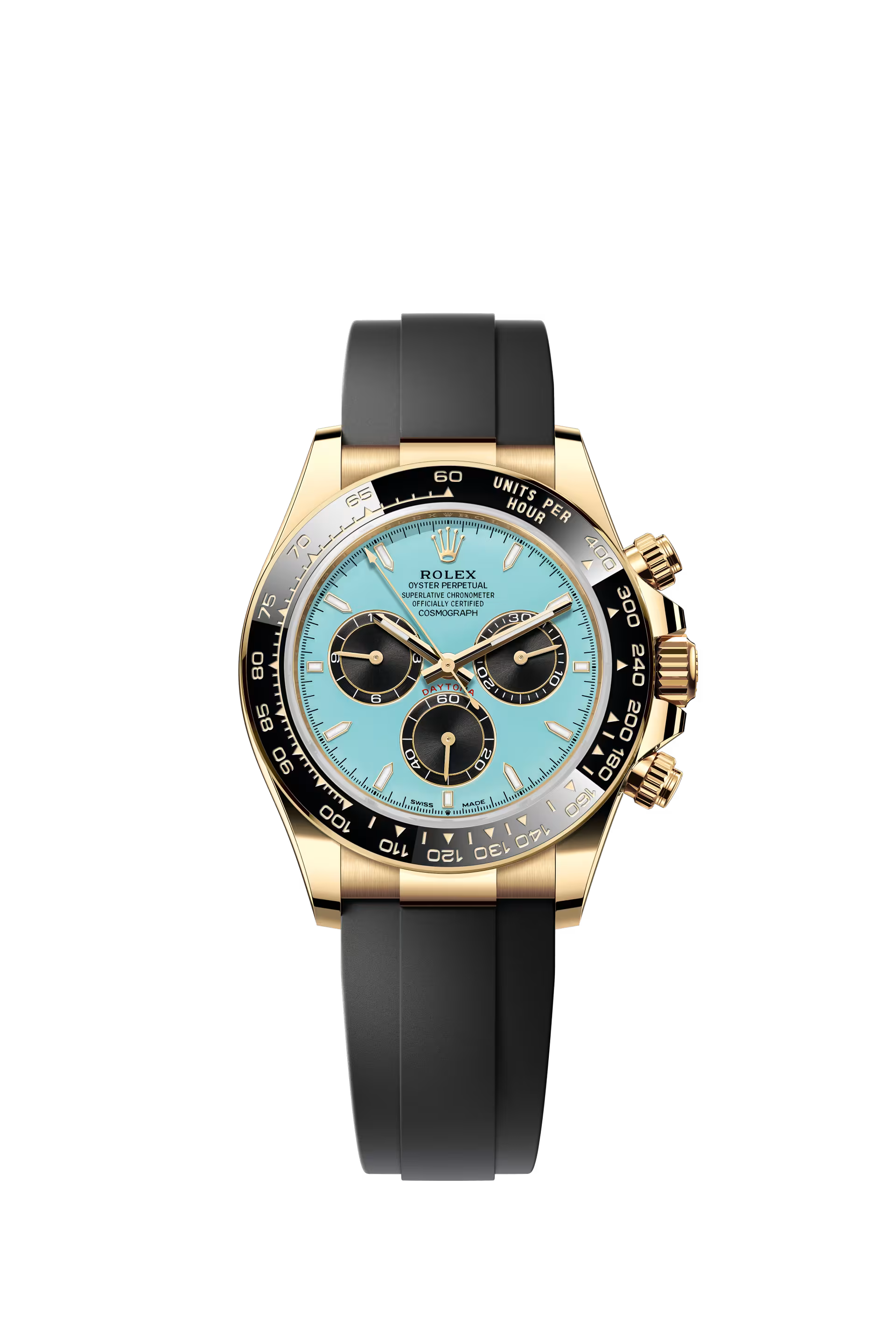 ساعة إكس براندات Cosmograph Daytona كرونوغراف بميناء تركوازي وسوار أسود