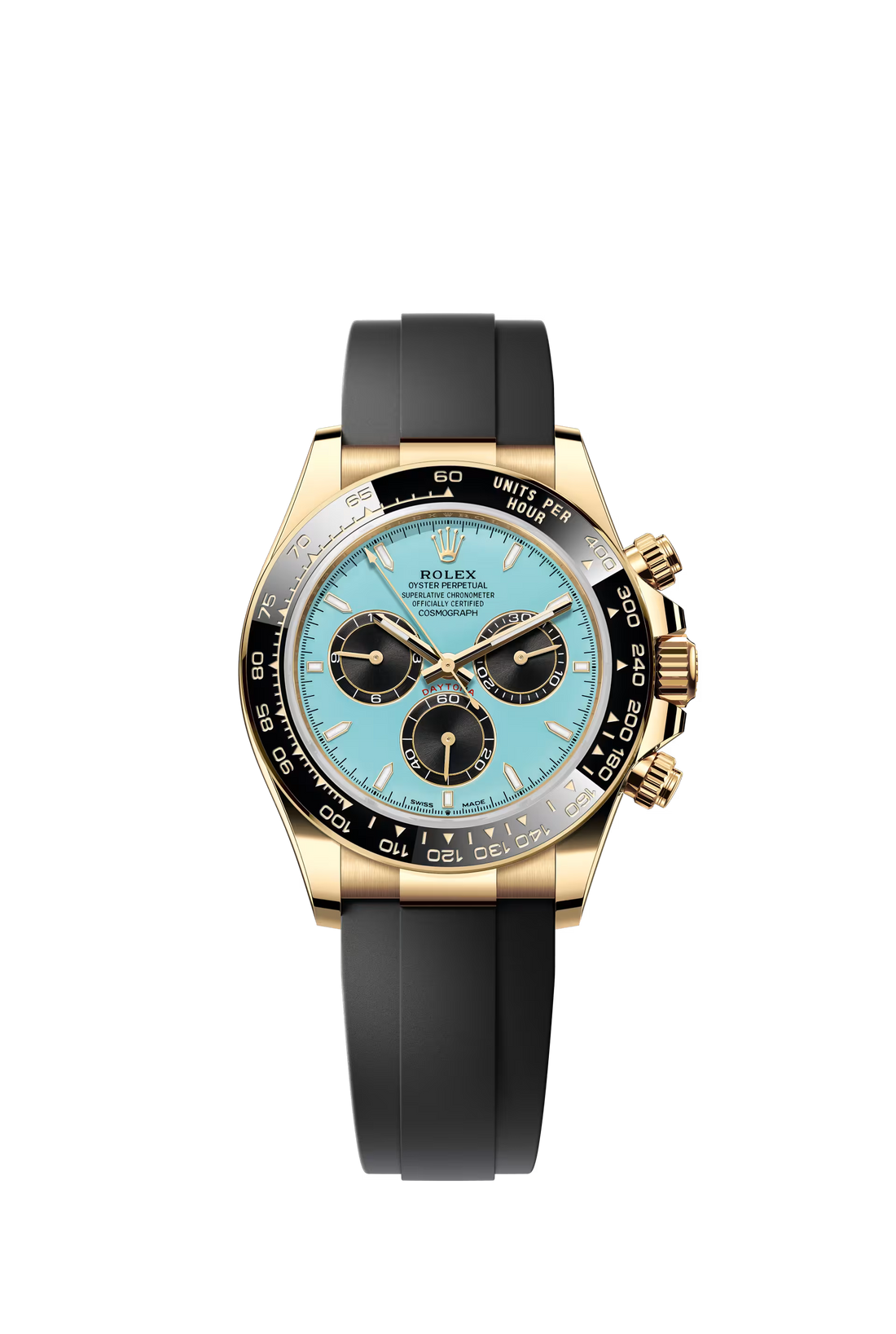 ساعة إكس براندات Cosmograph Daytona كرونوغراف بميناء تركوازي وسوار أسود