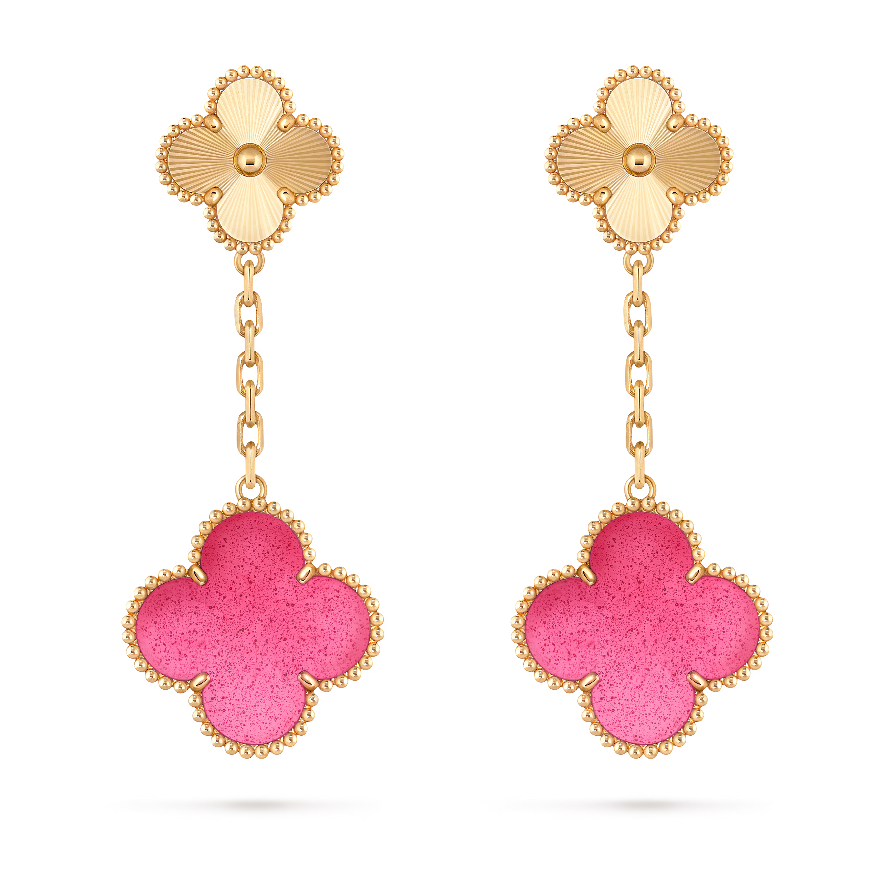 Xbrandat Magic Alhambra 2-Motif Earrings in Enamel & Yellow (Accessories)