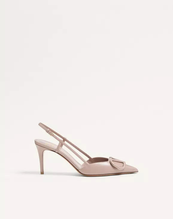Xbrandat VLogo Signature Calfskin Slingback Pump 80 Mm