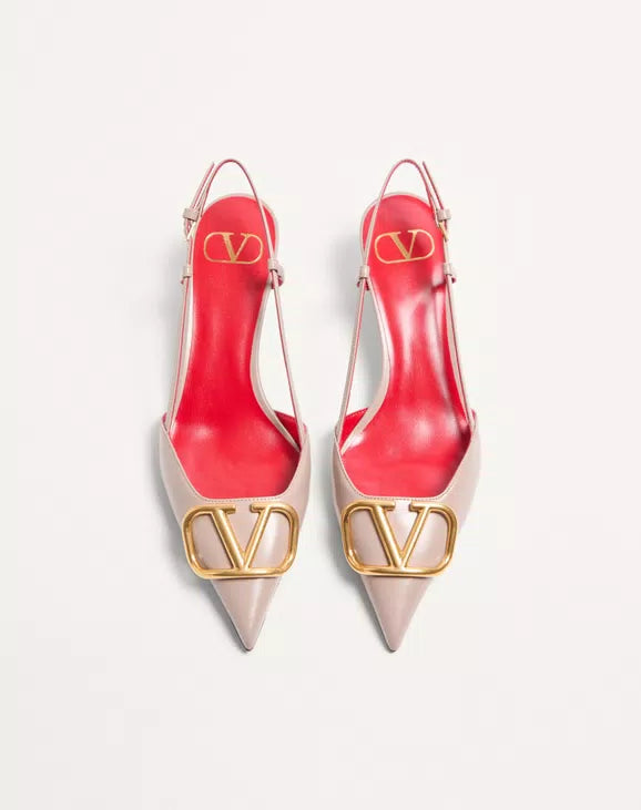 Xbrandat VLogo Signature Calfskin Slingback Pump