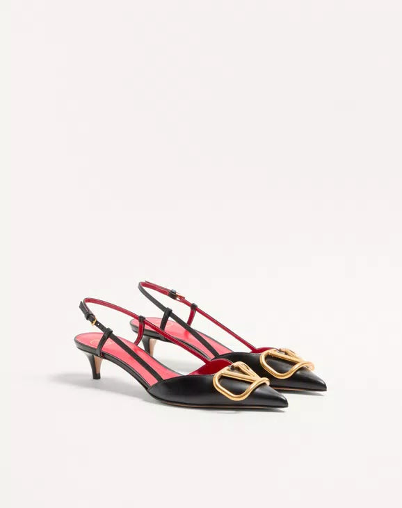 Xbrandat VLogo Signature Calfskin Slingback Pump