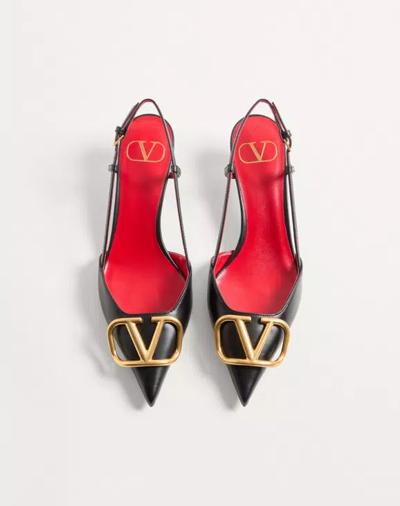 Xbrandat VLogo Signature Calfskin Slingback Pump