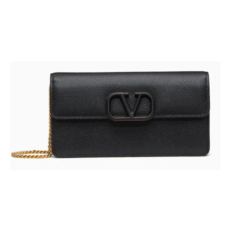 Valentino Garavani VLogo Signature Grainy Calfskin Wallet
