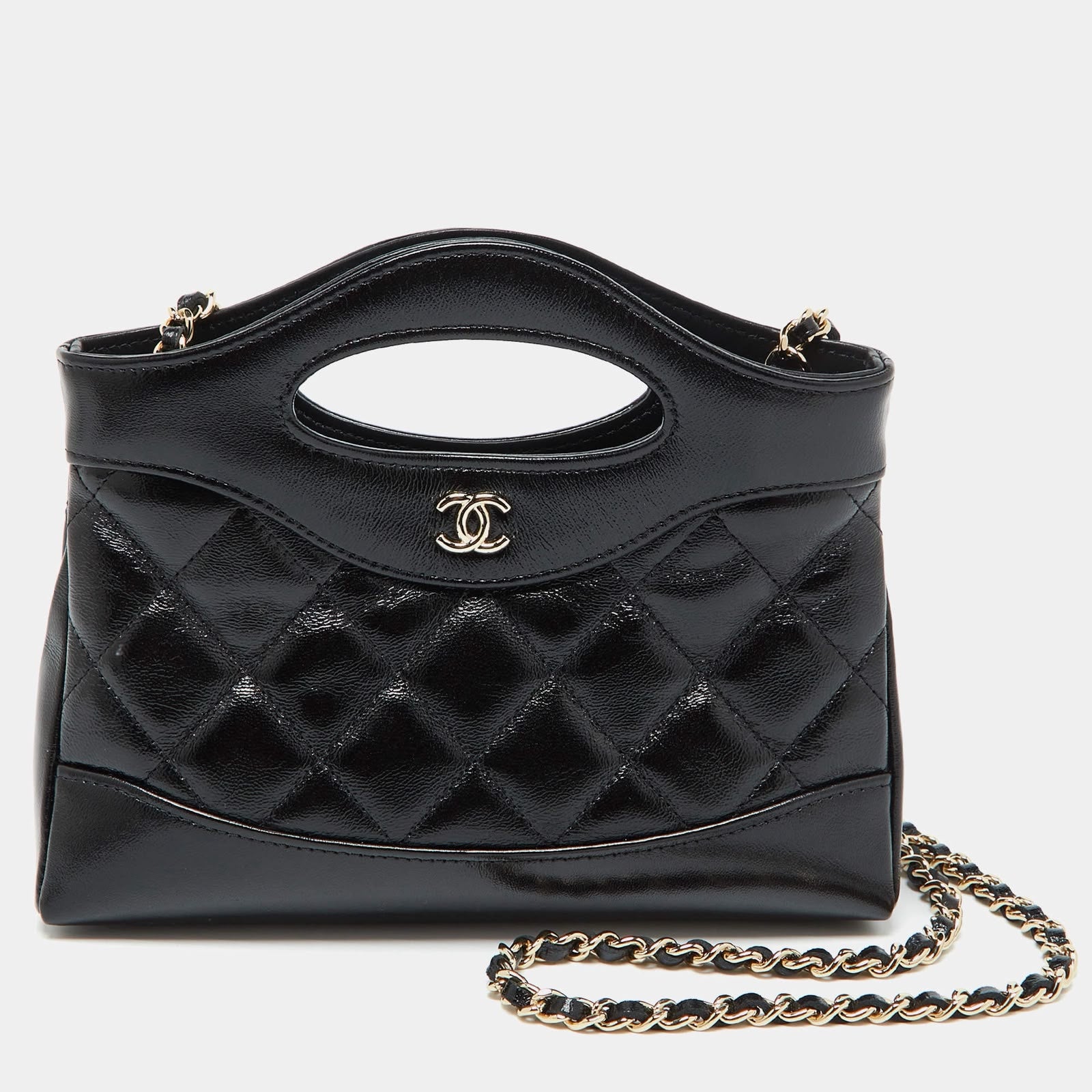 Chanel Black Quilted Leather Nano Bag