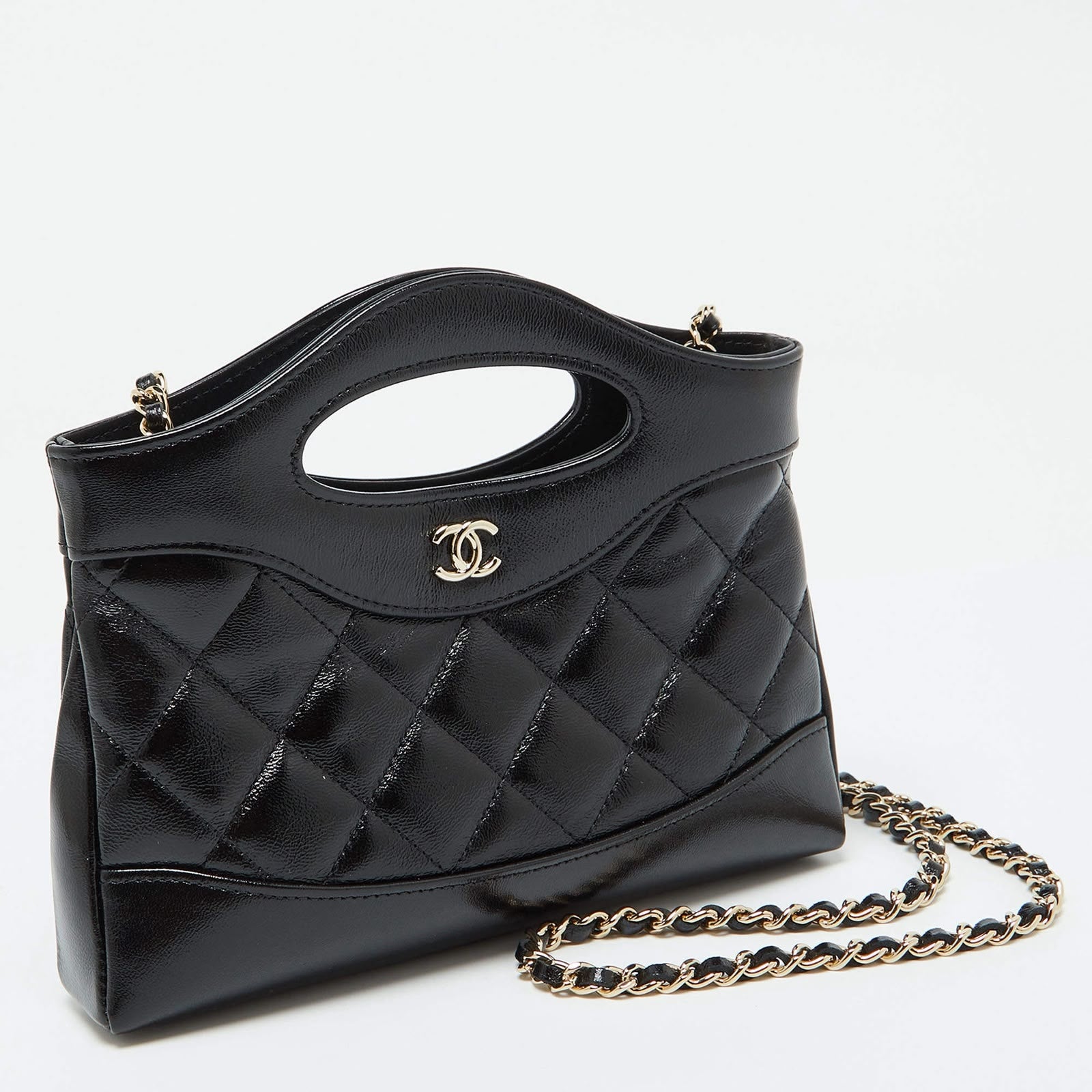 Chanel Black Quilted Leather Nano Bag