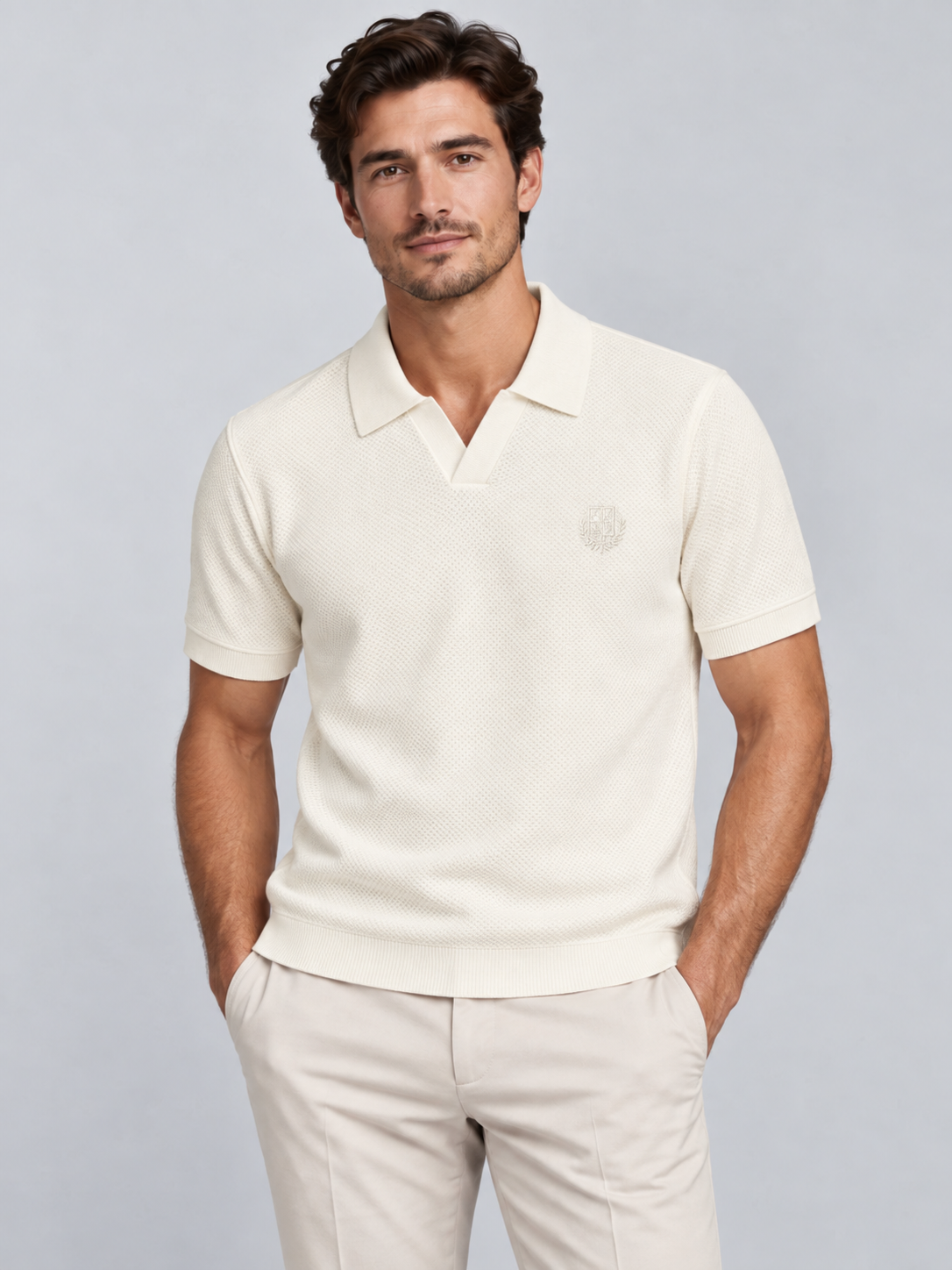 Xbrandat Logo-Embroidered Piqué Polo Shirt