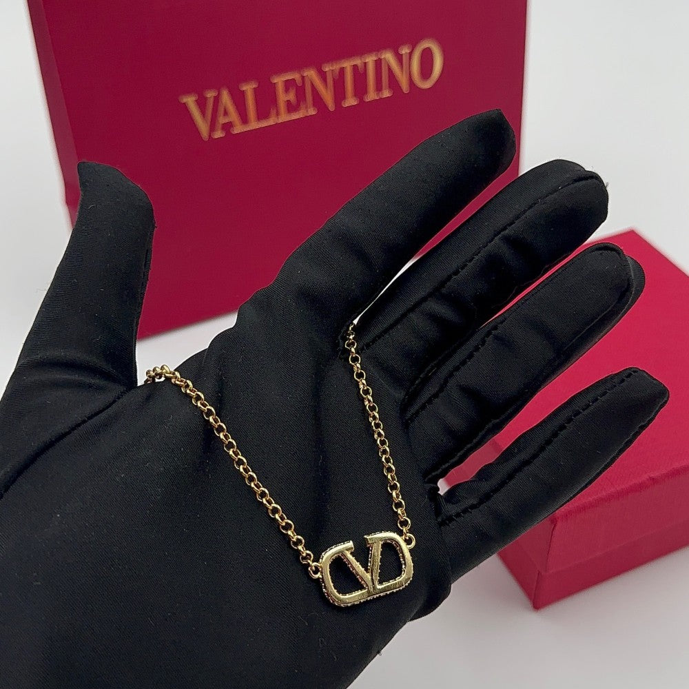 Valentino سلسال فالنتينو ذهبي بكرستال - 3