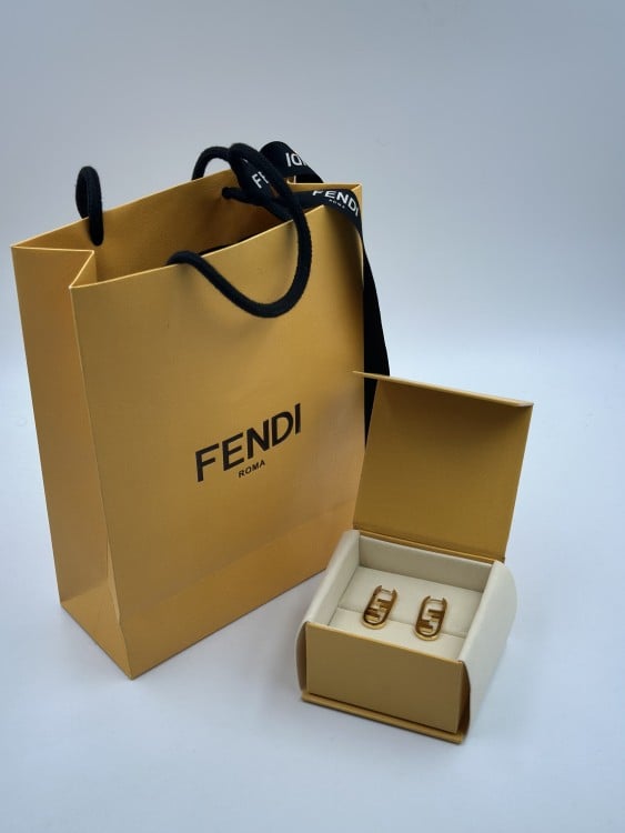 Fendi حلق فندي ذهبي - 2