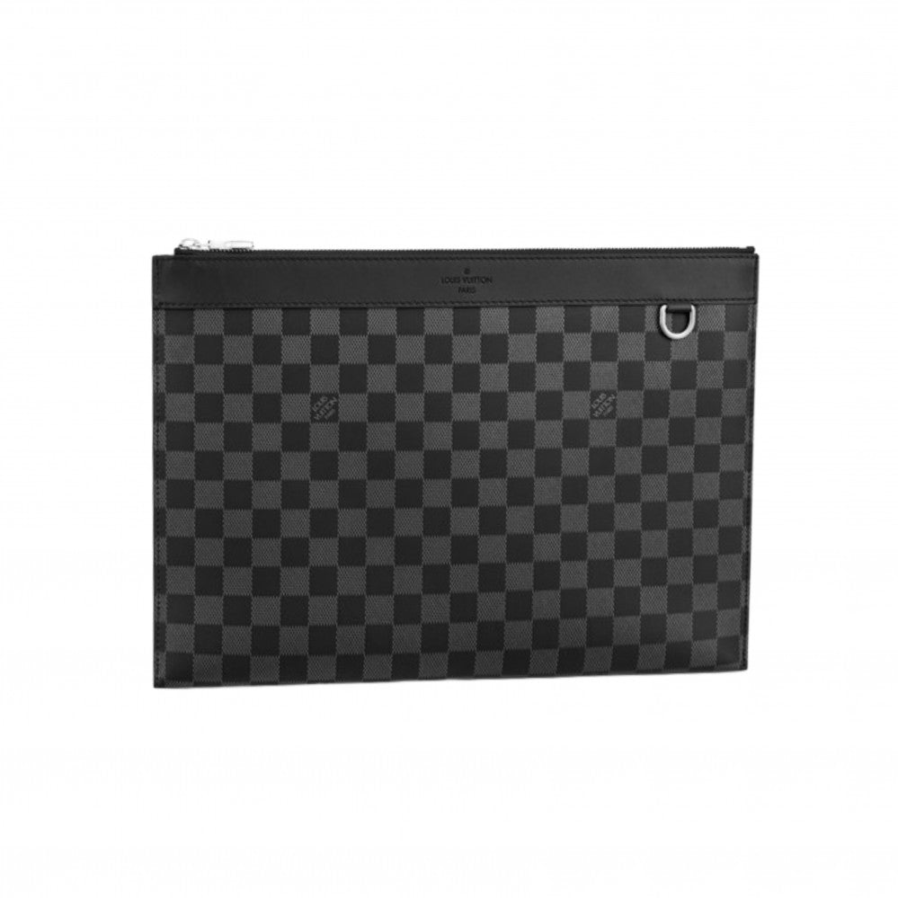 Louis Vuitton Louis Vuitton Black and Gray Checkered Pouch