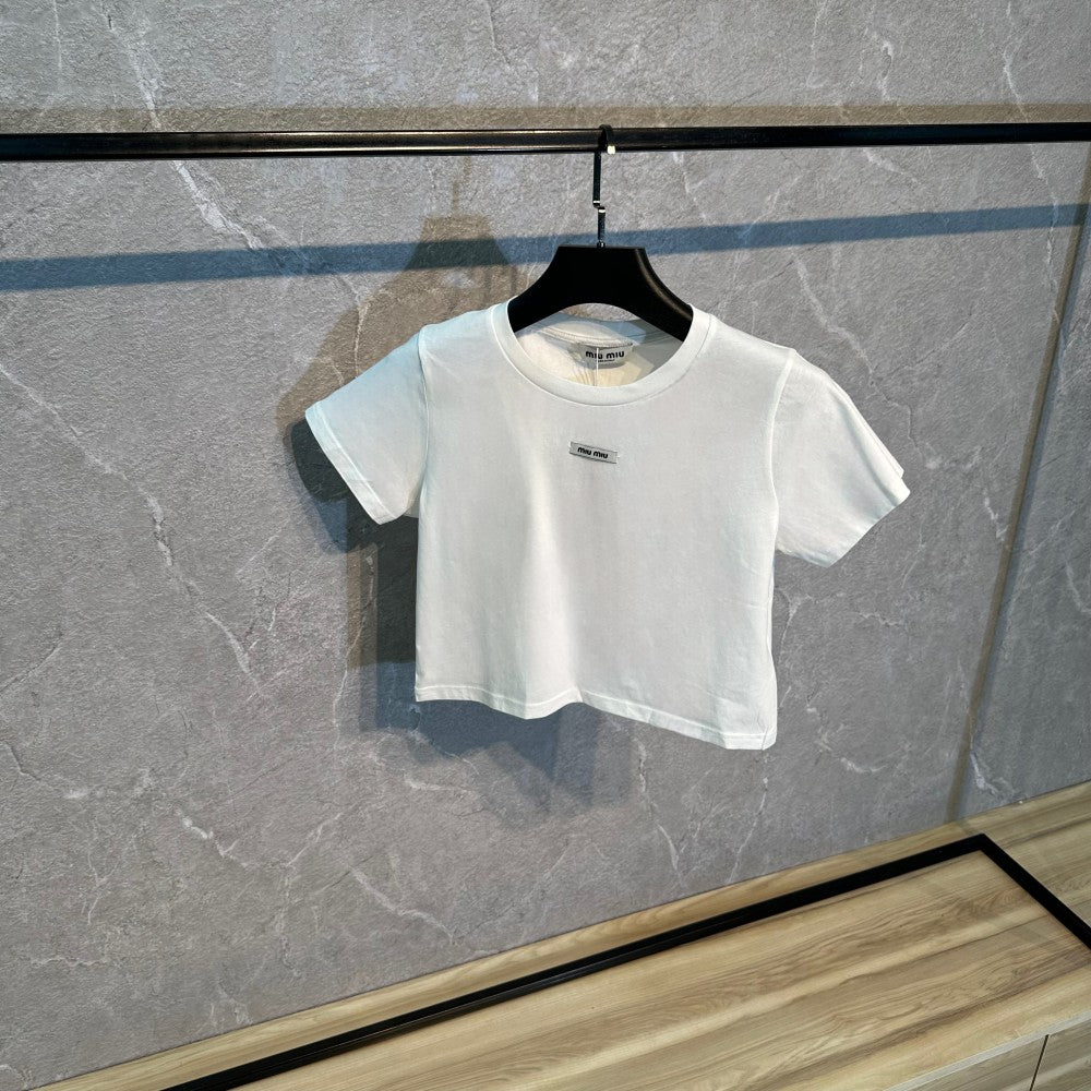 Miu Miu تيشيرت miu miu ابيض