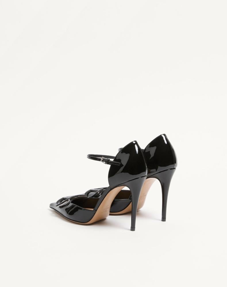 Valentino Valentino VLogo Signature D'Orsay Patent Leather Pumps 100Mm - 5