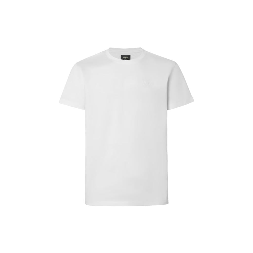 Fendi White Cotton T-Shirt