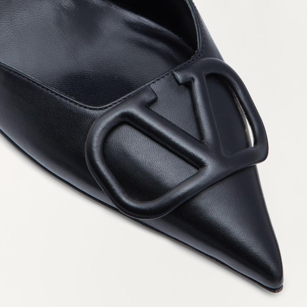 Valentino Valentino VLOGO SIGNATURE CALFSKIN SLINGBACK PUMP 80 MM - 3