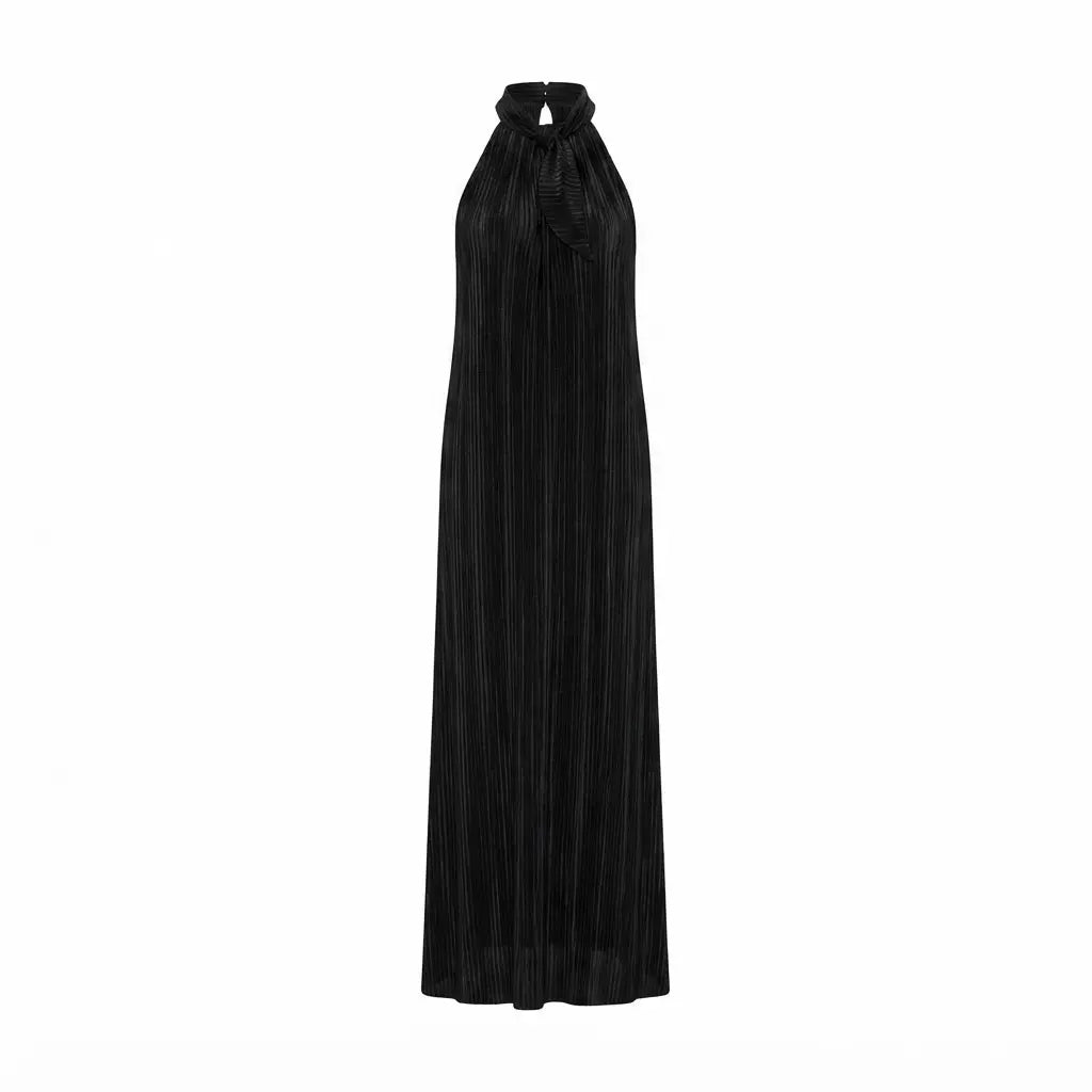 Black High-Neck Dress