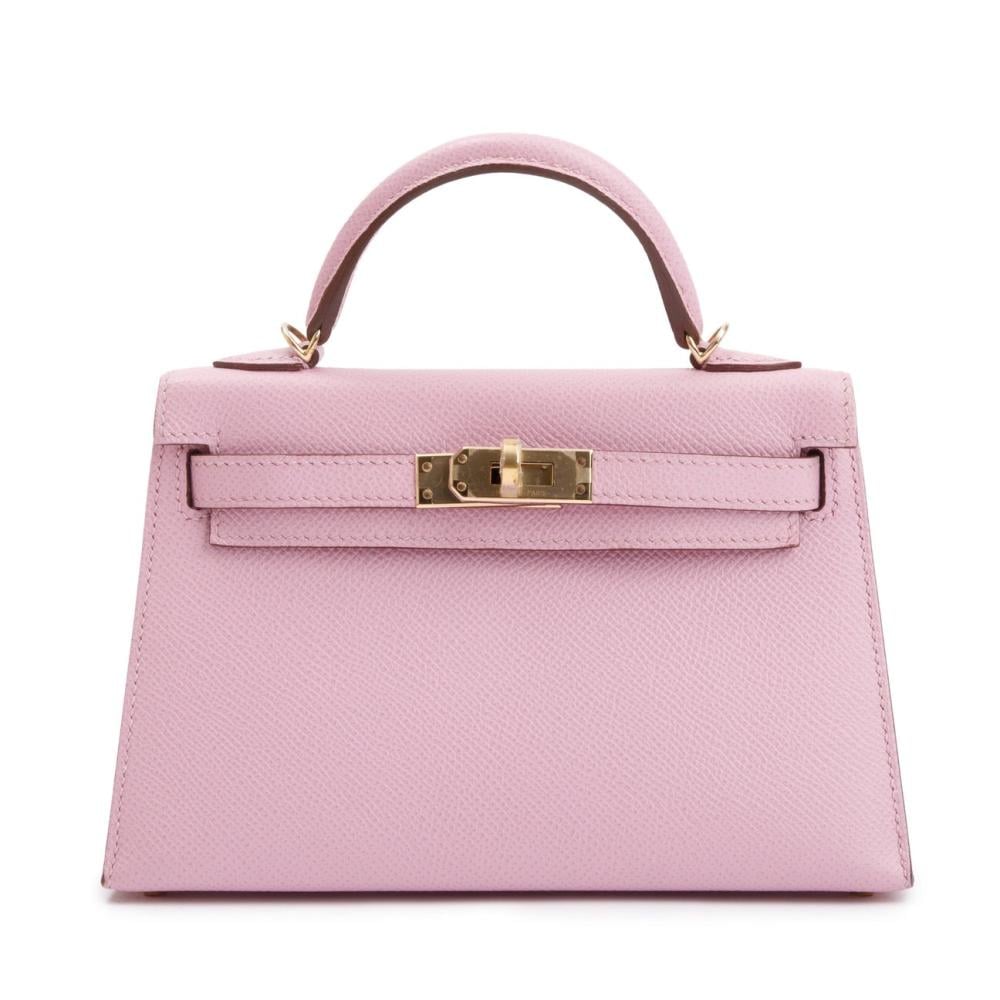 Hermès Mauve Sylvestre Epsom Leather Mini Kelly II Sellier 20 w/ Box & Strap - 2