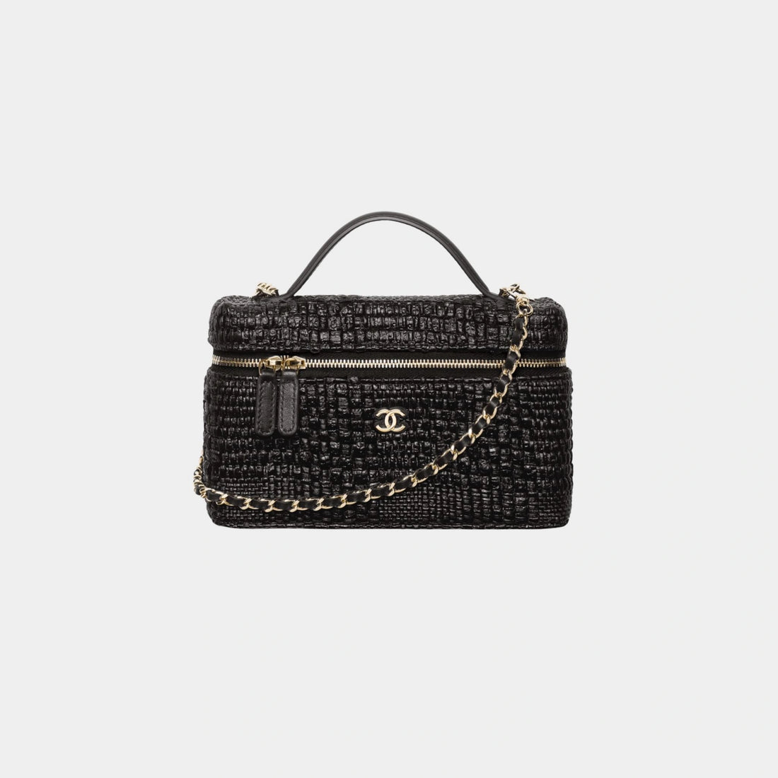 Chanel Braided Raffia Slim Vanity Case