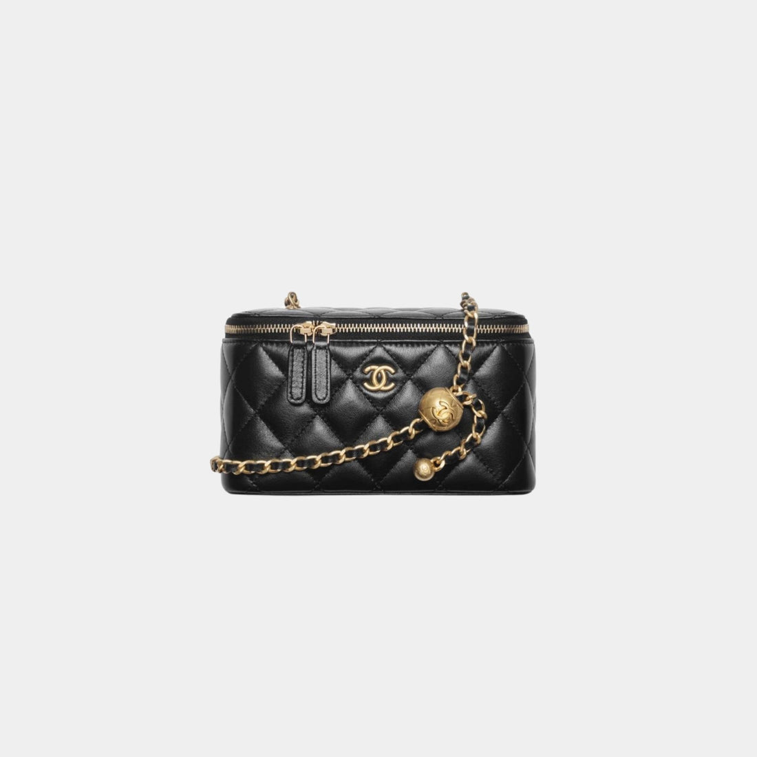 CHANEL Long Vanity with Chain in Shiny Lambskin
