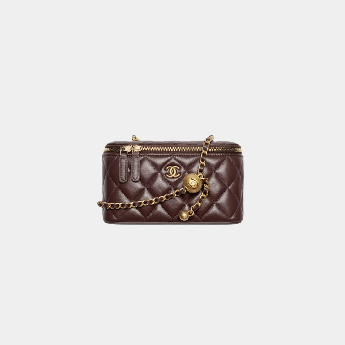 CHANEL Long Vanity with Chain in Shiny Lambskin