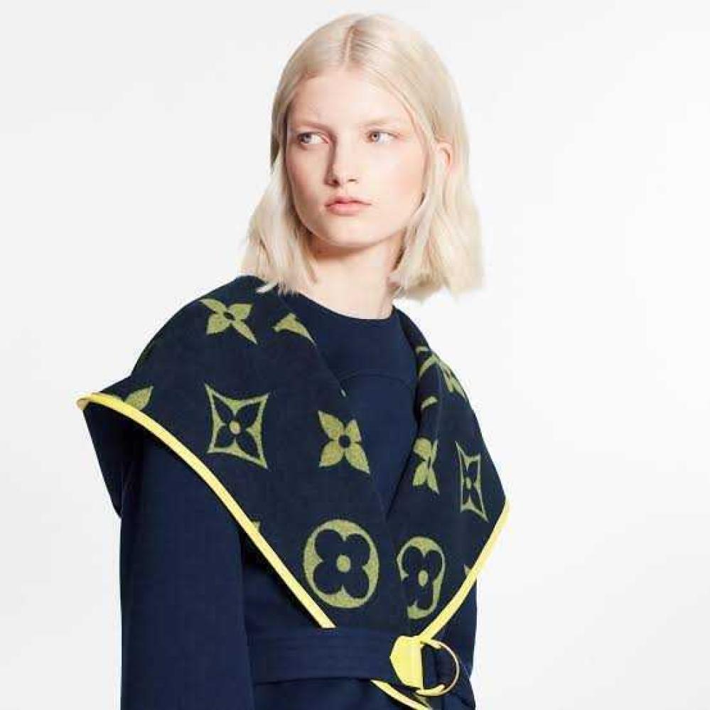 Louis Vuitton جاكيت لويس فيتون كحلي و اصفر - 2