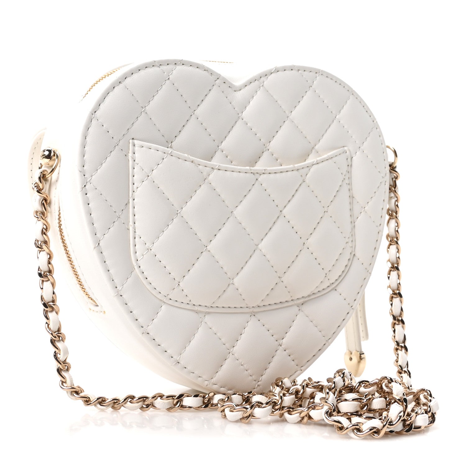 Chanel White Leather Mini CC