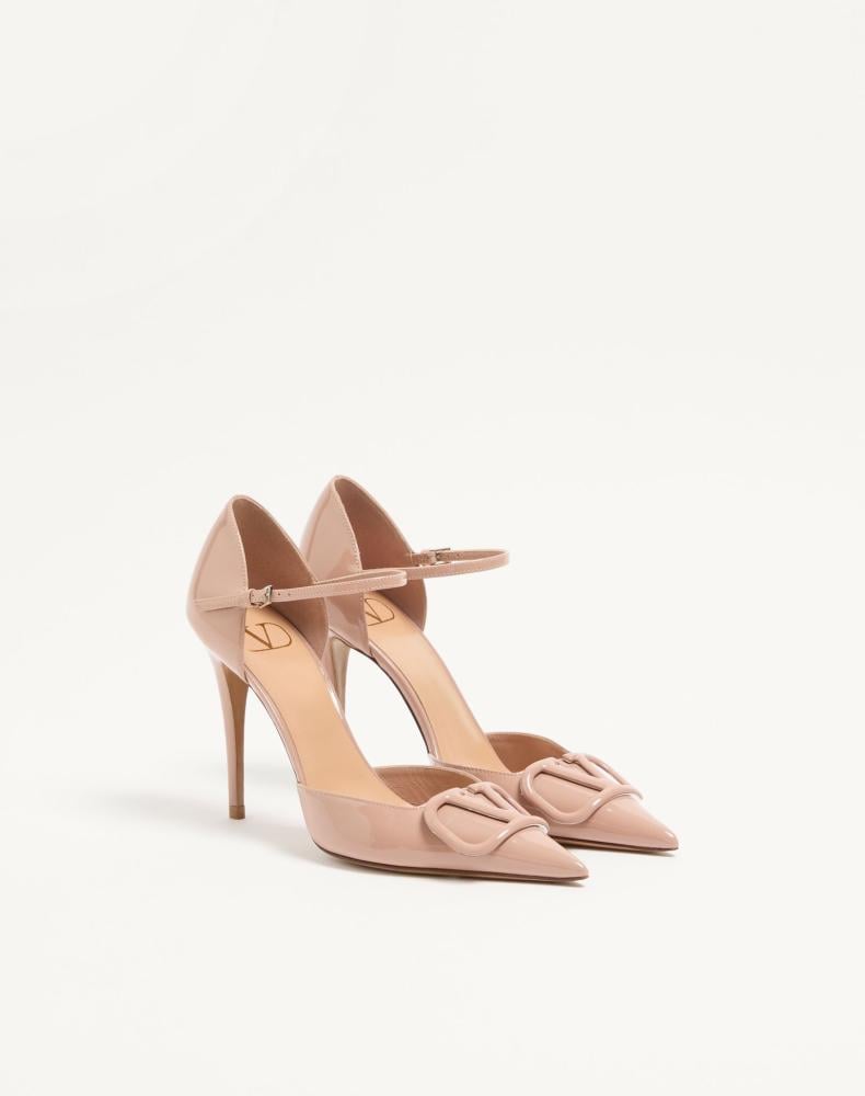 Valentino Valentino VLogo Signature D'Orsay Patent Leather Pumps 100Mm - 6