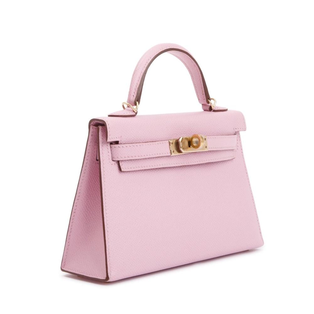 Hermès Mauve Sylvestre Epsom Leather Mini Kelly II Sellier 20 w/ Box & Strap - 4