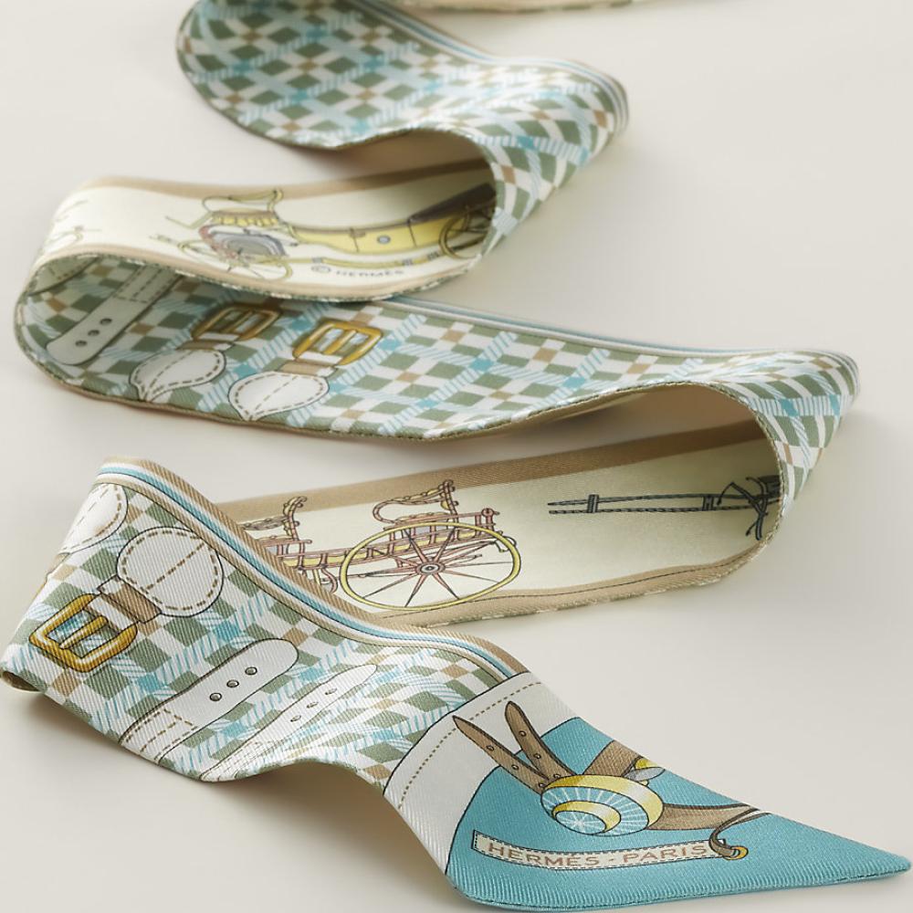 Hermès سكارف ايرميز سماوي Les Voitures Nouvelles Twilly - 2