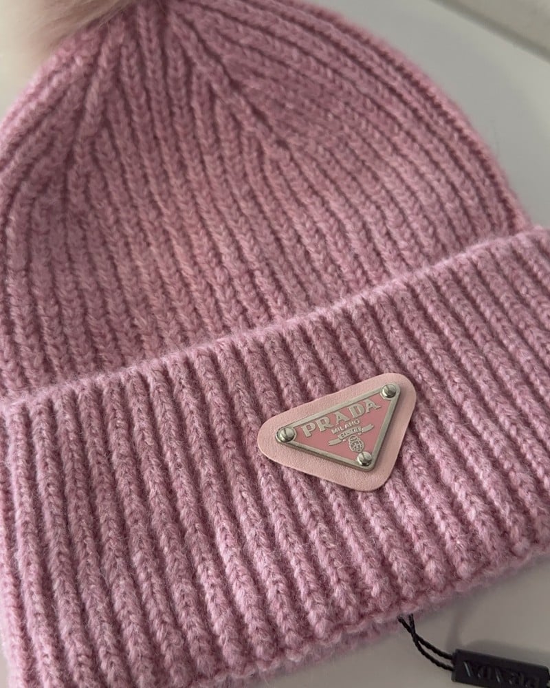 Prada Pink Winter Hat - 2