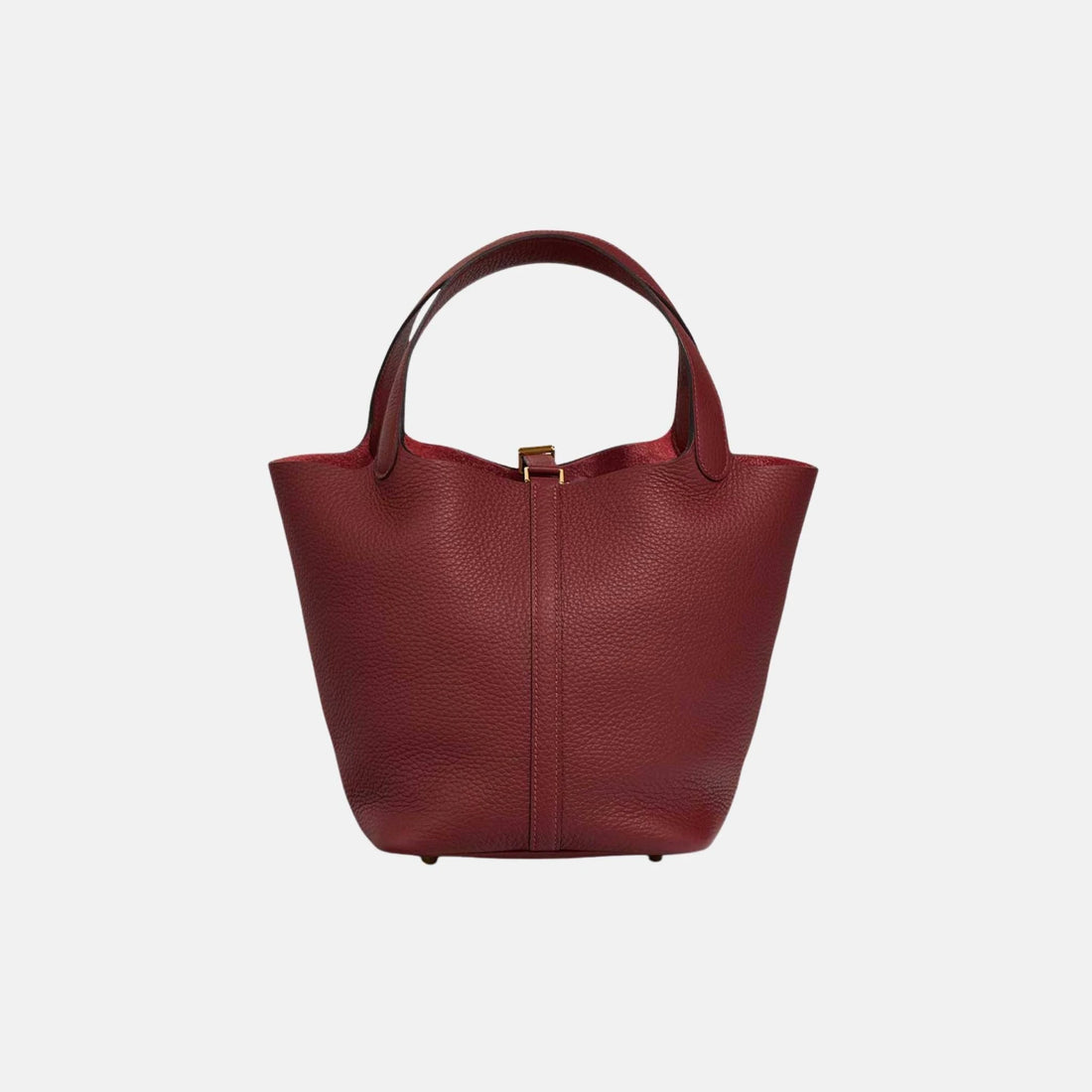 Hermes Picotin 22 Taurillon Clemence Rouge H GHW