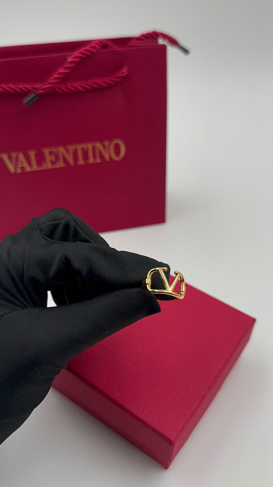 Valentino خاتم فالنتينو لون ذهبي - 4