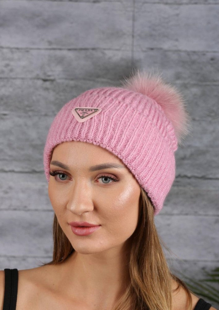 Prada Pink Winter Hat - 3